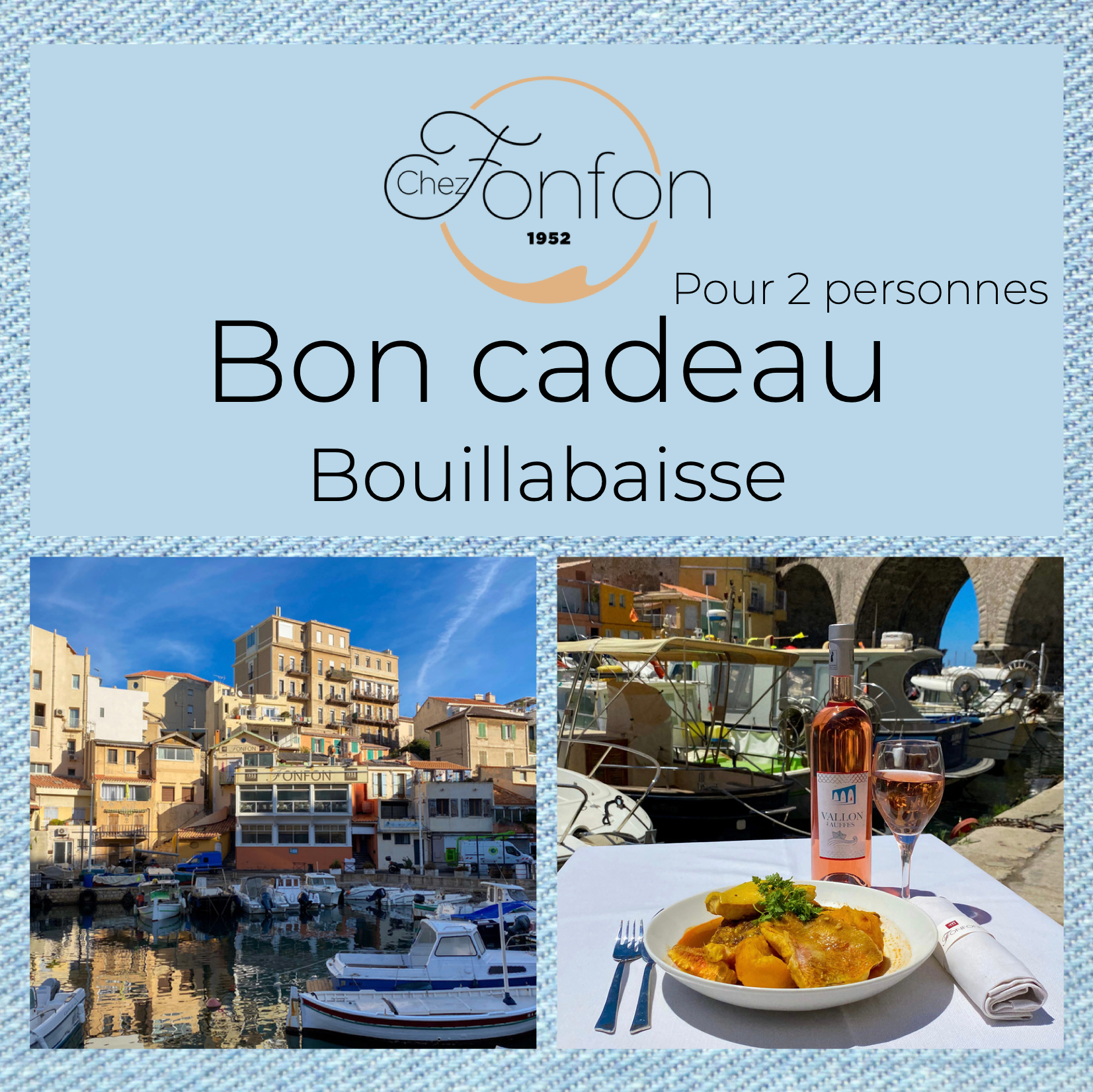 Bon cadeau Bouillabaisse pour deux